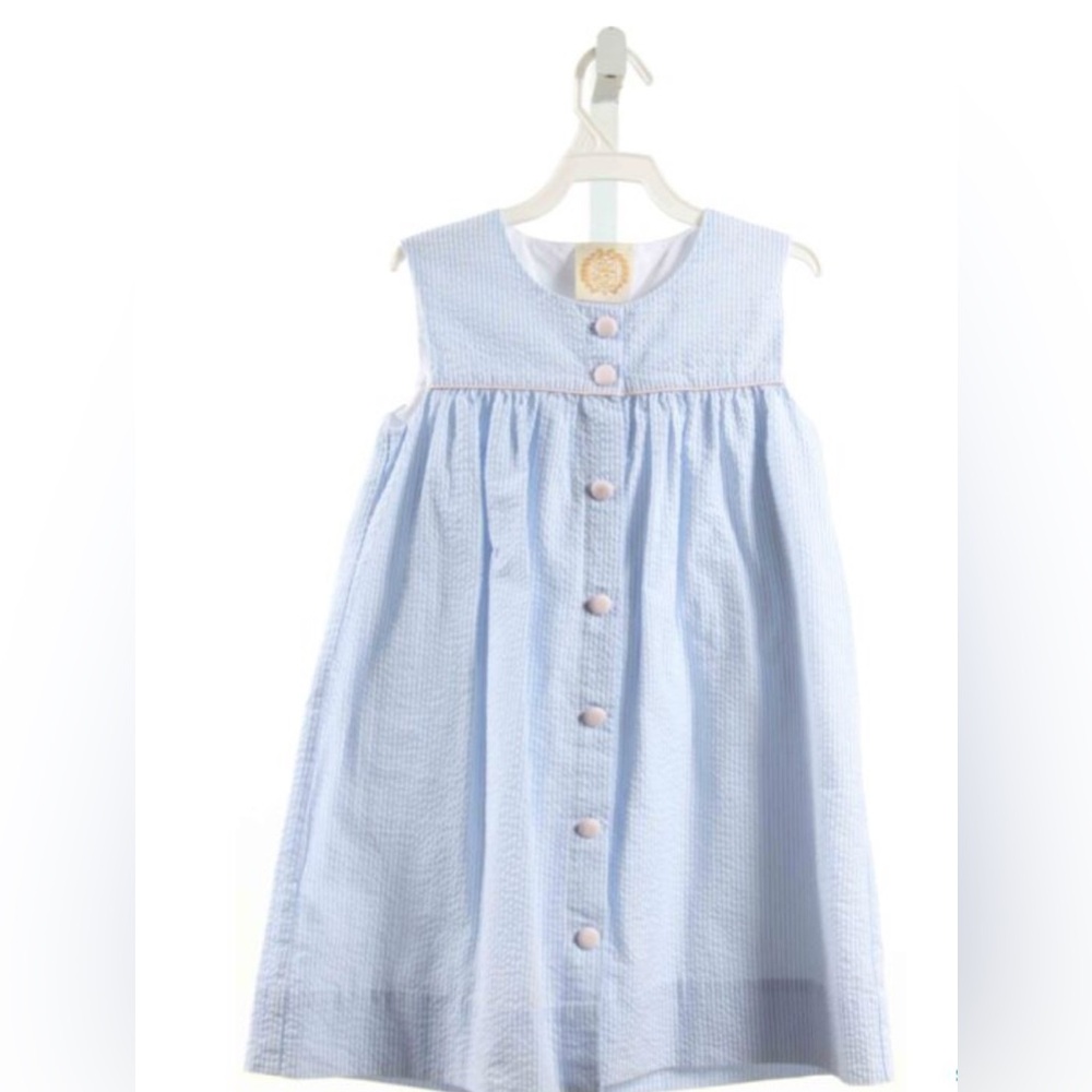 The Beaufort bonnet company Light Blue Sleeveless Button-Down Dress
